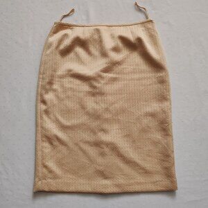 Evan-Picone Tan Beige Textured Pencil Skirt - Size 8 Professional Career Lined